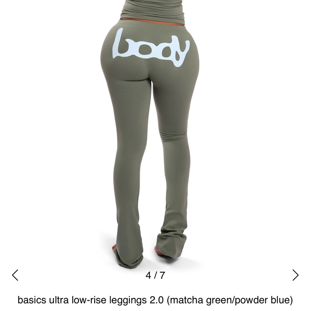 Body By Raven Body Basics Ultra Low-Rise Leggings in Matcha Green